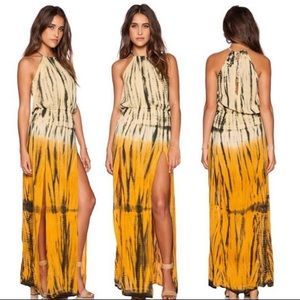 BLUE LIFE Tie Dye Halter Maxi Dress with Double Slit